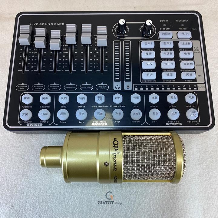 Mic LiveStream AQTA AQ220, lọc tạp âm đỉnh cao, độ bắt mic cực tốt, giảm độ chua giọng mộc, cho âm thanh tuyệt vời