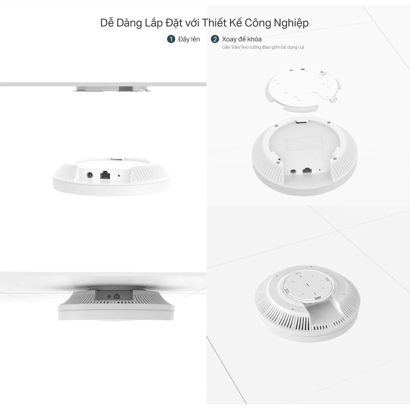 Thiết bị thu phát Wifi gắn trần TP-LINK EAP610 băng tần 2.4GHz / 5GHz - Hàng chính hãng