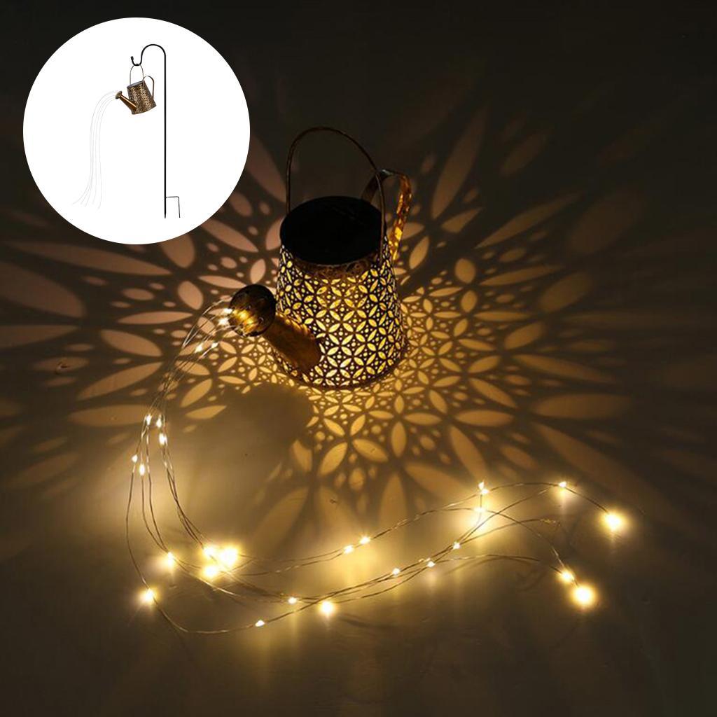 2pcs Watering Can Stake Lamp Yard Decor Outdoor Lamp