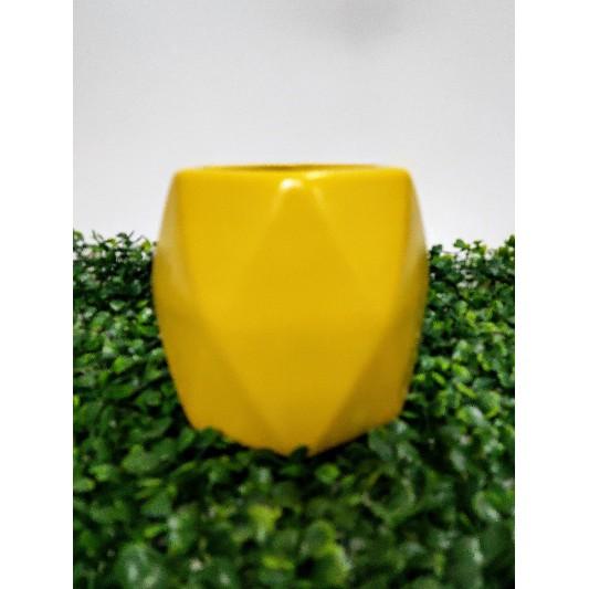 Chậu trồng cây hình đa giác cao , gốm sứ Bát Tràng cao cấp