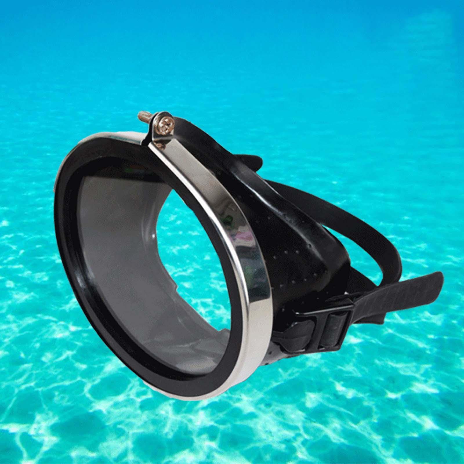 Classic Oval Dive Mask Silicone Comfort Fit Fog Free Large Tempered Glass Lens Snorkeling & Spearfishing Diving Goggles