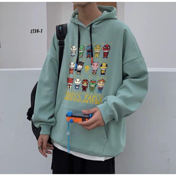 ÁO HOODIE NỈ NỮ IN HÌNH SIÊU ANH HÙNG CỰC DỄ THƯƠNG
