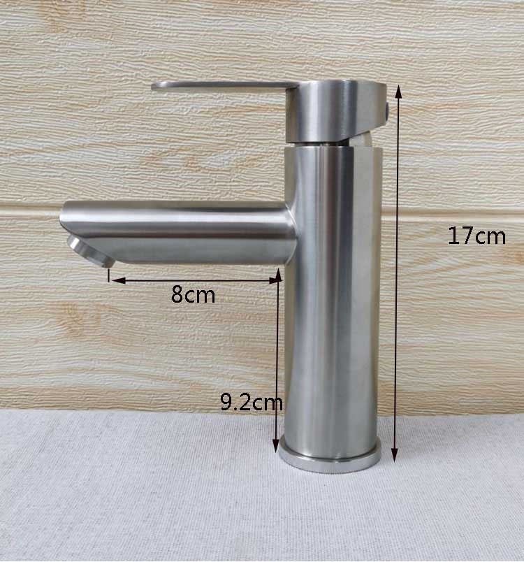 Vòi lavabo nóng lạnh màu trắng bóng kiểu thân tròn, thiết kế hiện đại , sang trọng