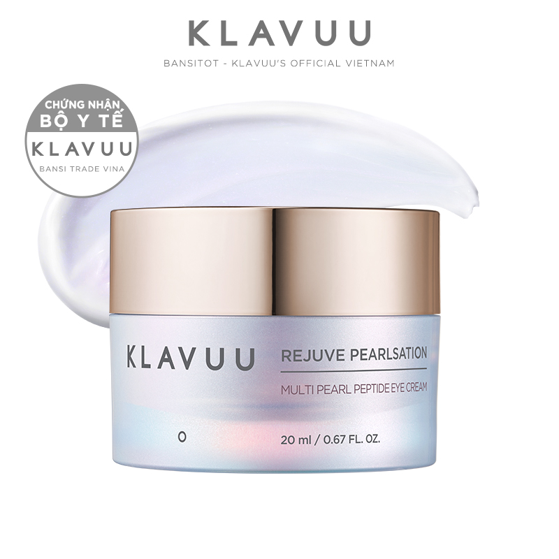 Kem Mắt KLAVUU Rejuve Pearlsation Multi Peptide Eye Cream 20ml Dưỡng Ârm Hạn Chế Quầng Thâm Và Bọng Mắt