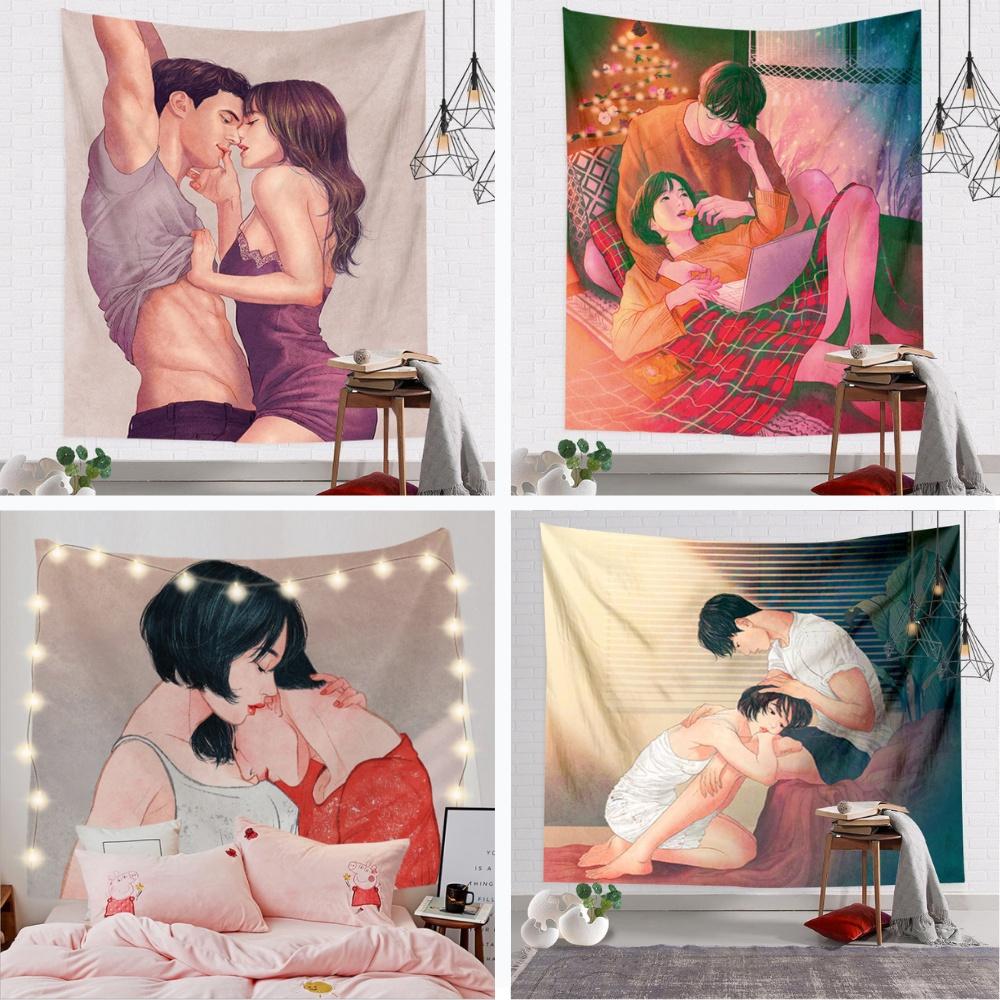 Thảm Treo Tường , Decor phòng ngủ, vải treo tường, tranh vải vintage
