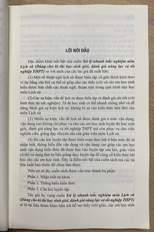 Xử lý nhanh trắc nghiệm môn Lịch sử (Dùng cho kì thi học sinh giỏi, Đánh giá năng lực và Tốt nghiệp THPT)