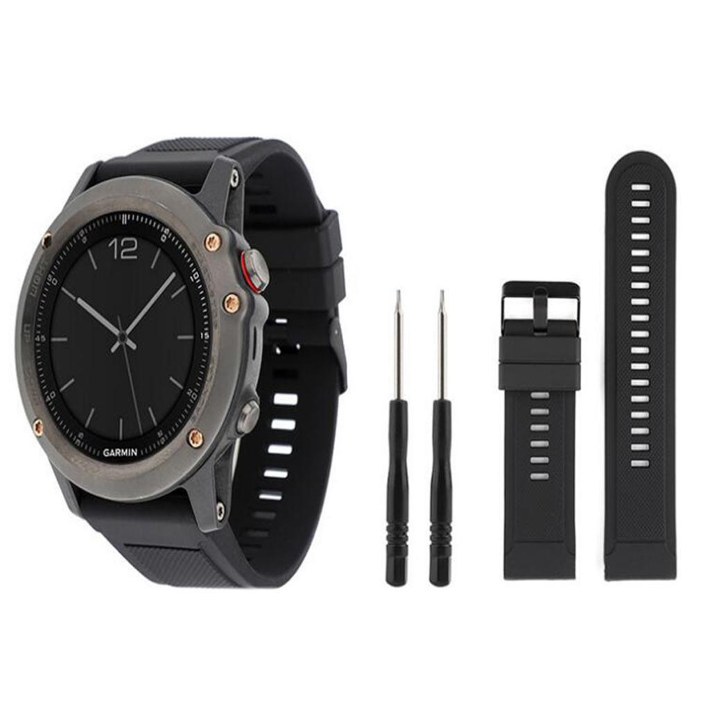 Soft Silicone Replacement Wristband Watch Band Bracelet Strap For Garmin Fenix 5X For Smart Watch 26mm Wrist Band Strap