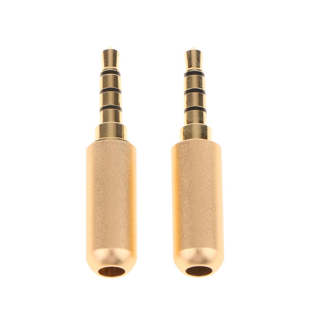 2Pcs 3.5mm Male Mono Jack To RCA Female Plug Audio Cable Adapter Connector