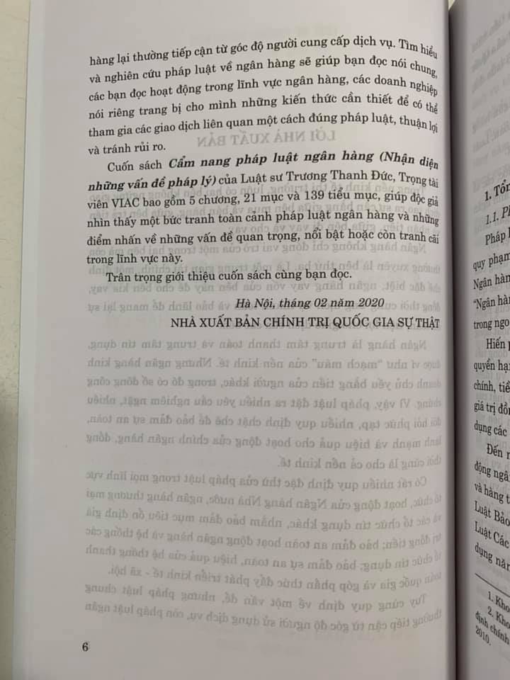 Cẩm nang pháp luật ngân hàng (Nhận diện những vấn đề pháp lý)