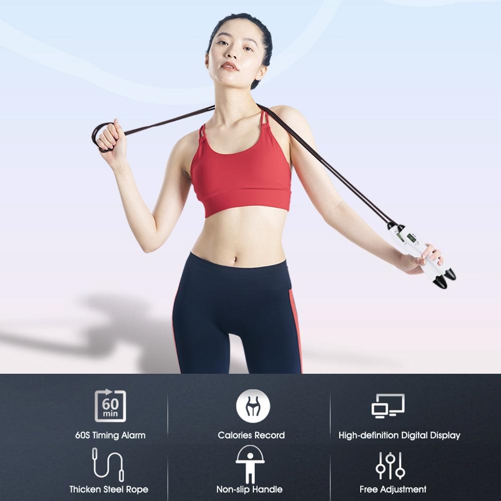Jump Skipping Rope Cable Adjustable Digital Display Counting Calorie Jump Rope Fitness Exercise Training Gym Sports for