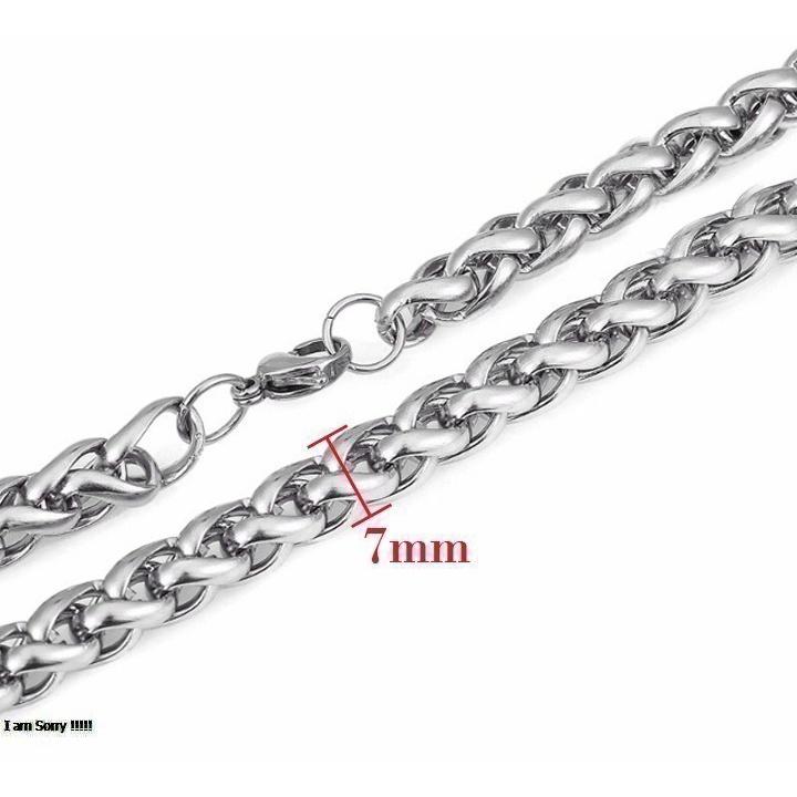 Dây Chuyền Nam Inox Bông Dừa 7mm Cá Tính Không Đen Cực Ngầu- QCDC14
