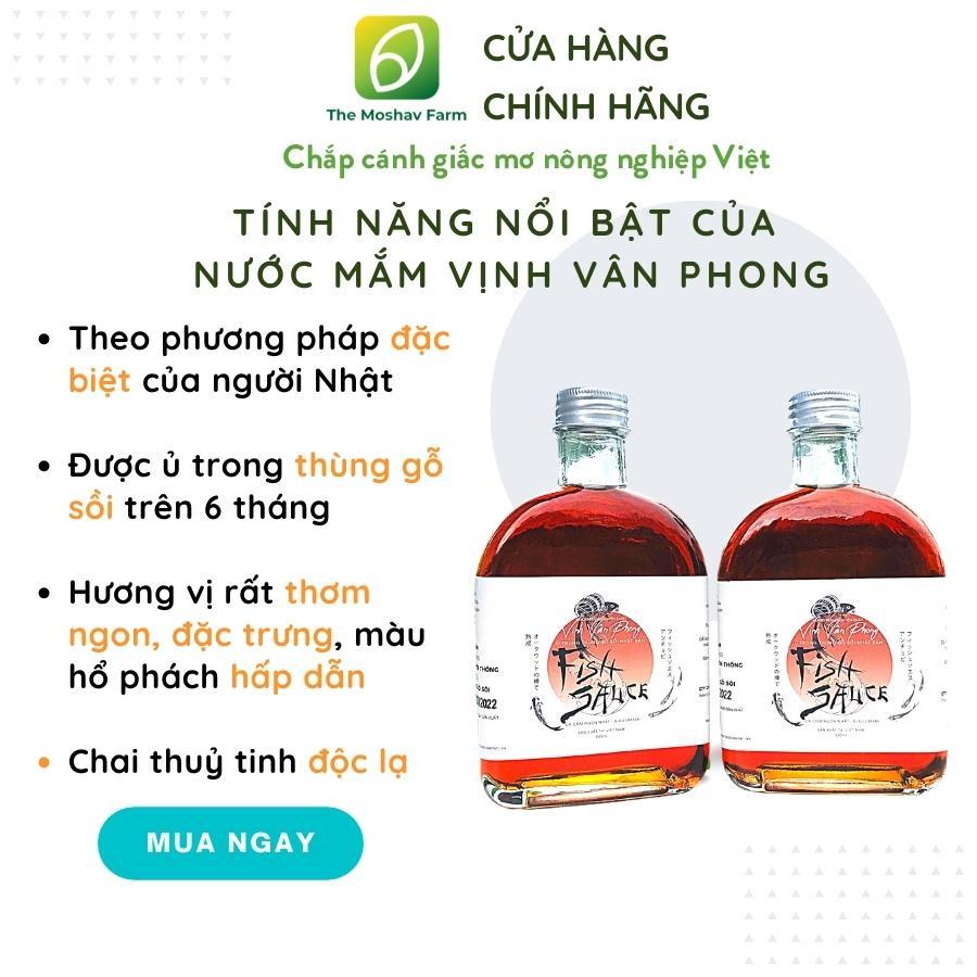 Nước Mắm Vịnh Vân Phong (Hộp 2 chai - 330ml) - Cá Cơm Tươi, Muối Biển Sạch - An Toàn Sức Khỏe Cho Cả Nhà