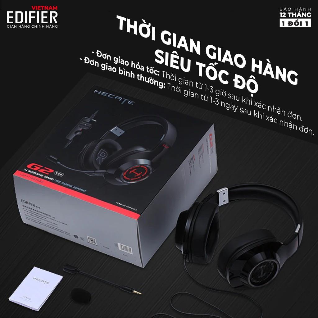 Tai nghe gaming 7.1 EDIFIER G2 II Bản quốc tế mới nhất - Hỗ trợ Mic chống ồn - Âm thanh giảm lập 7.1 - chính hãng