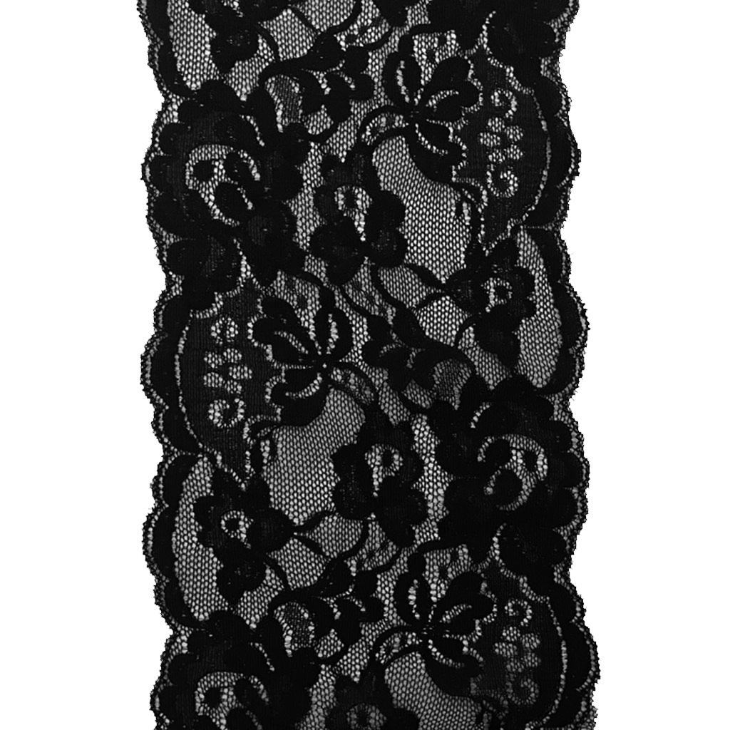 5 Yards 15cm Tiny Stretch Lace Ribbon Floral Trim Sewing Lace Fabric Applique Clothing Accessories Crafts for Bridal Wedding Veils Dress DIY