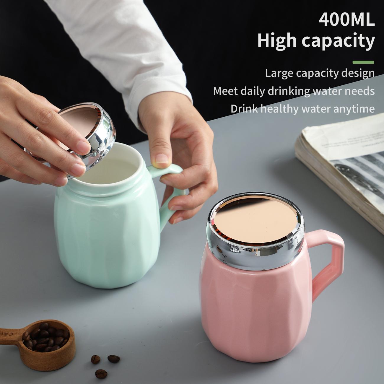 Cốc Sứ Có Nắp Đậy Thiết Kế Sáng Tạo