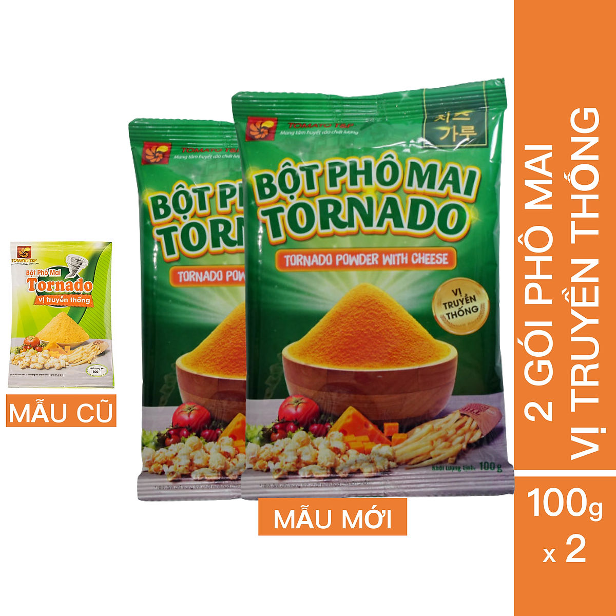 Combo 2 Gói Bột Phô Mai Tornado Vị Truyền Thống