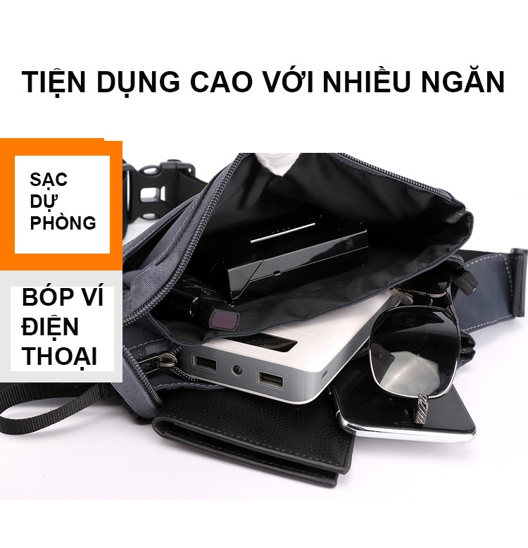 Túi bao tử nam đeo chéo nam nữ du lịch tiện ích unisex thời trang Bee Gee 130 siêu đẹp chống thấm nước