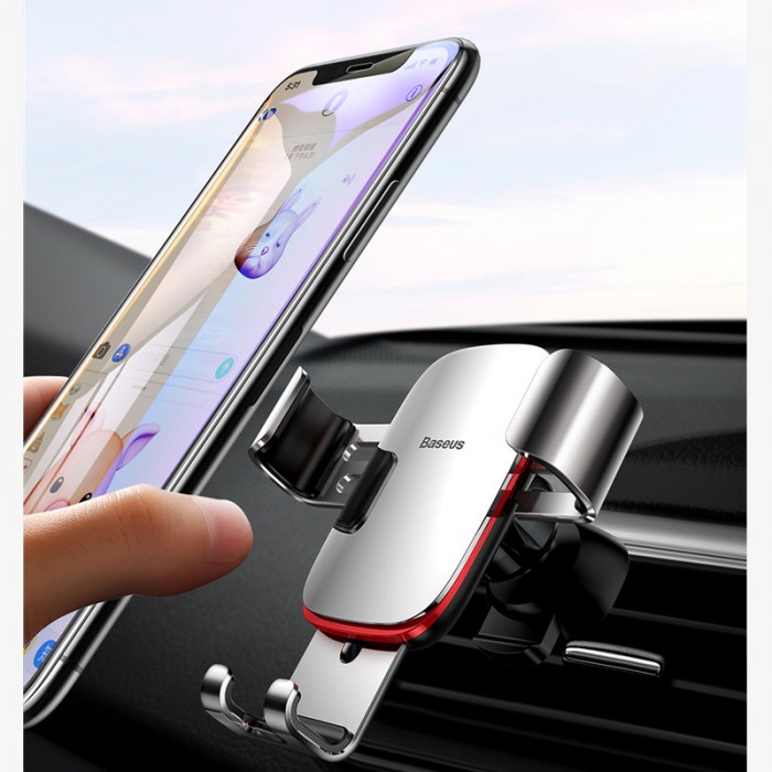 Giá đỡ điện thoại gắn trên cửa gió điều hòa ô tô, xoay 360 độ Baseus , Tính năng khóa/ mở tự động , Tự động điều chỉnh kích thước - Hàng chính hãng - Giao màu ngẫu nhiên