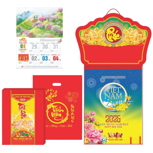 Lịch Bloc 52 Tuần - Việt Nam Xanh - Bảng Treo Metalize - 32 x 42 cm - TĐ47