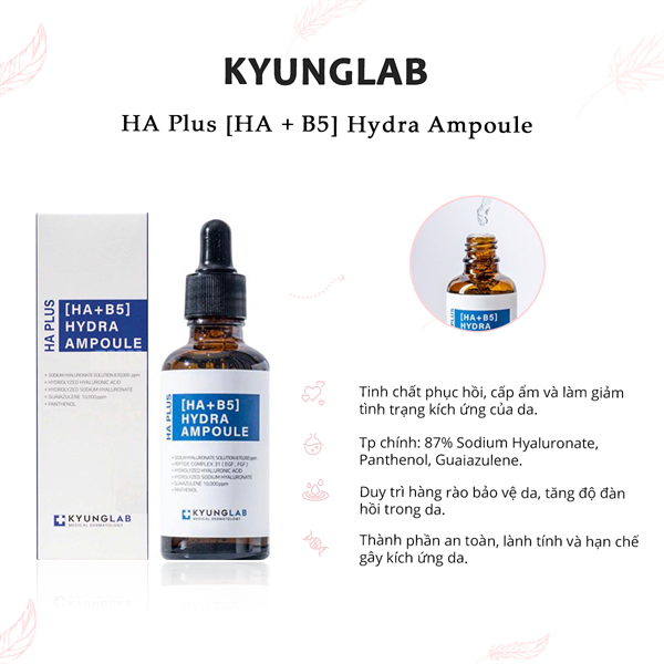 Serum Hỗ Trợ Căng Bóng Da Kyung Lab HAB5 Plus Hydra Ampoule 50ml