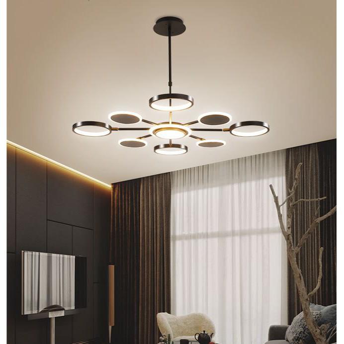 Đèn thả MORAT hiện đại với 3 chế độ ánh sáng trang trí nội thất sang trọng loại 8 bóng - kèm điều khiển từ xa - .