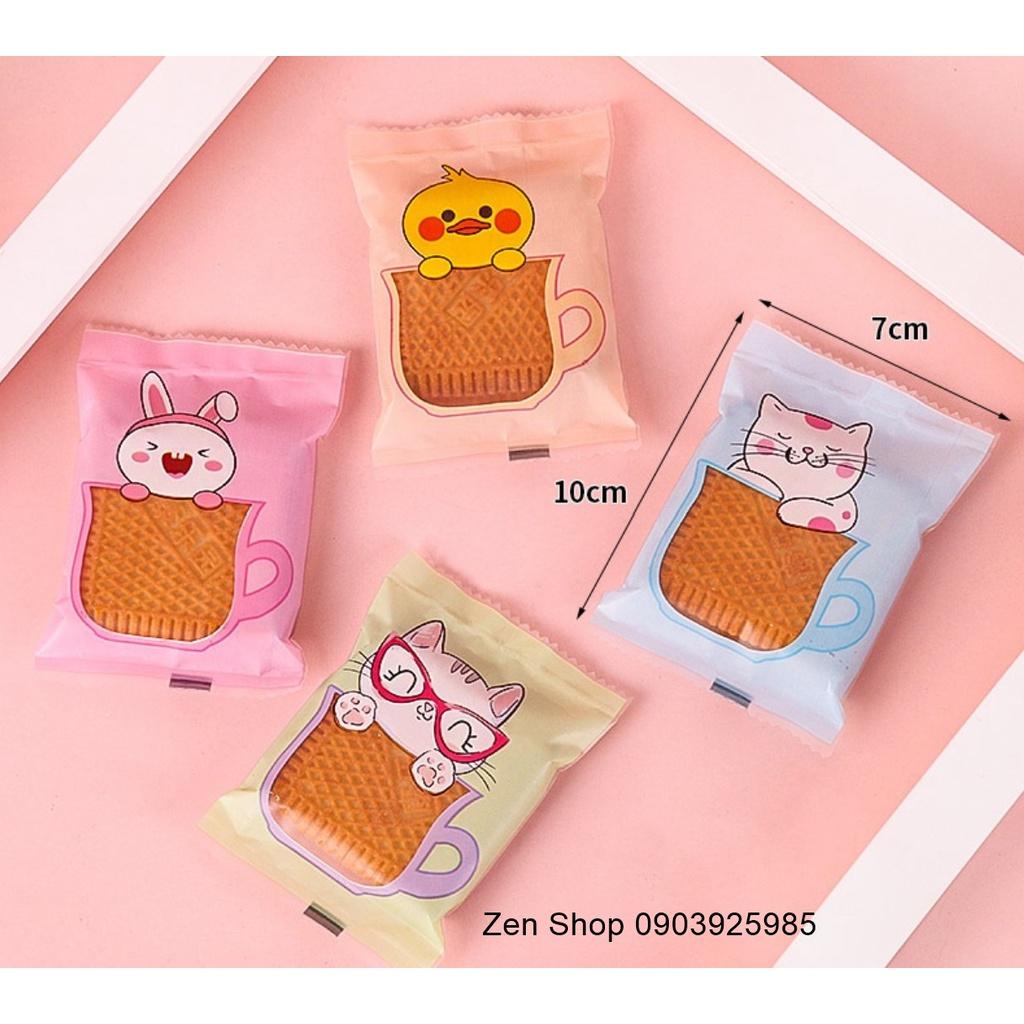 100 Túi bánh quy hàn miệng, Túi đựng bánh quy 5.5cm x 8.5cm, 7cm x 10cm ZEN SHOP