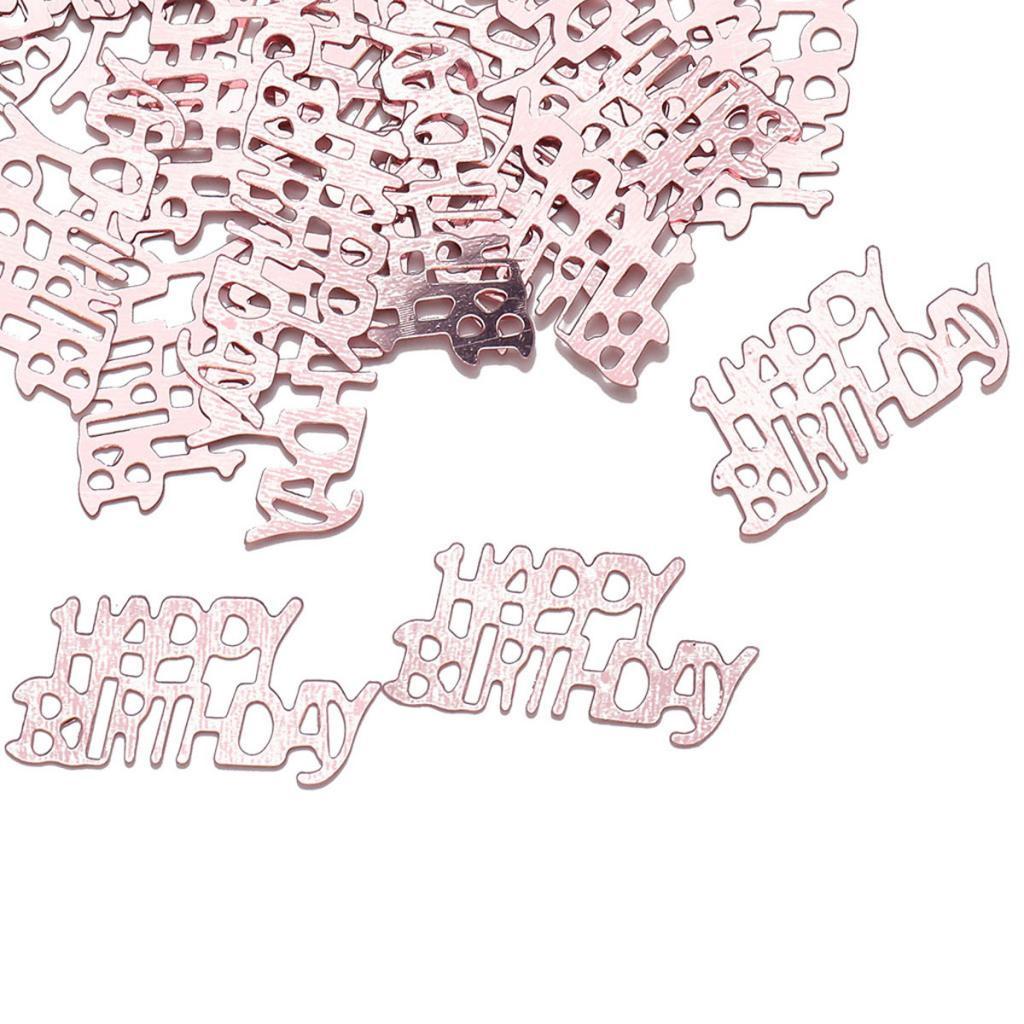 30G Rose Gold Happy Birthday Letters Confetti Sprinkles Sequin DIY Arts Crafts