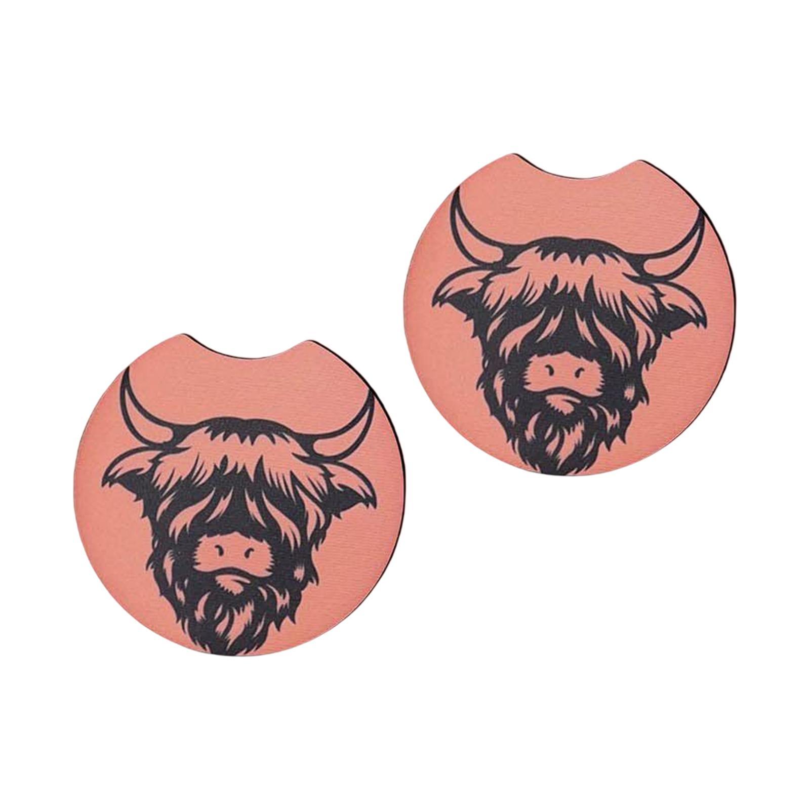 2 Pieces Universal Car Cup Holder Coasters Wooden for Office Automotive