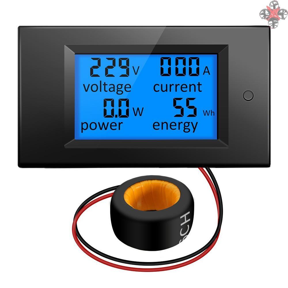 Bộ Đồng Hồ Đo Điện Áp Đa Năng 100a Ac 80v-260v 20a / 100a 4 Trong 1