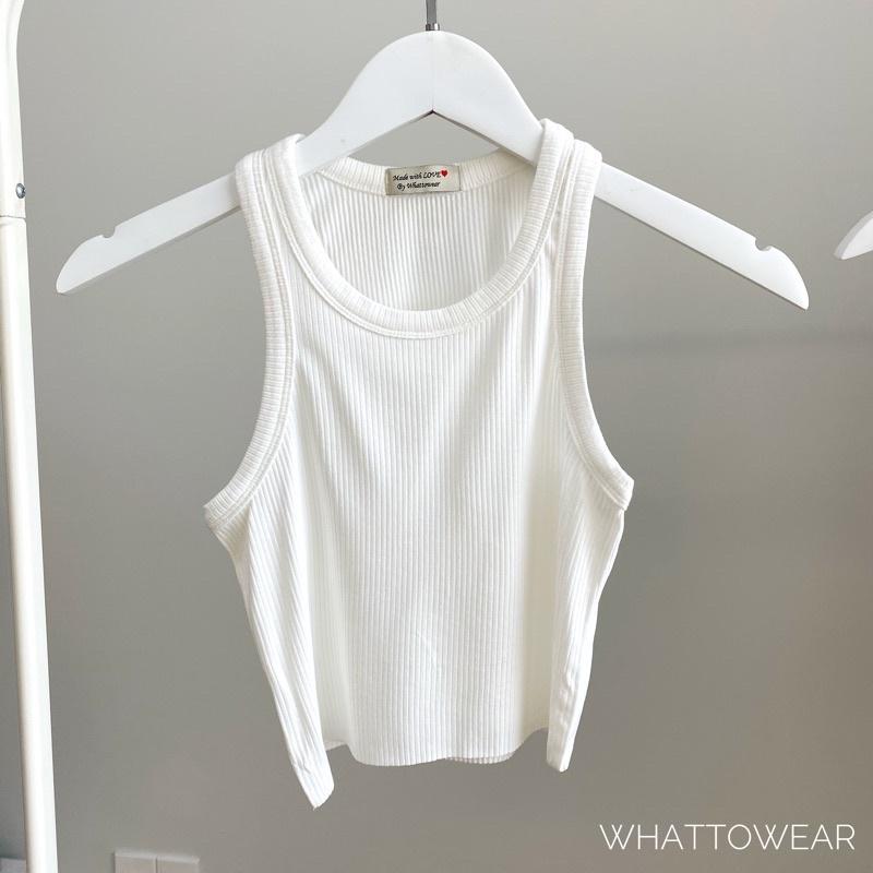 Áo ba lỗ croptop thun đũa 4 chiều - by whattowear