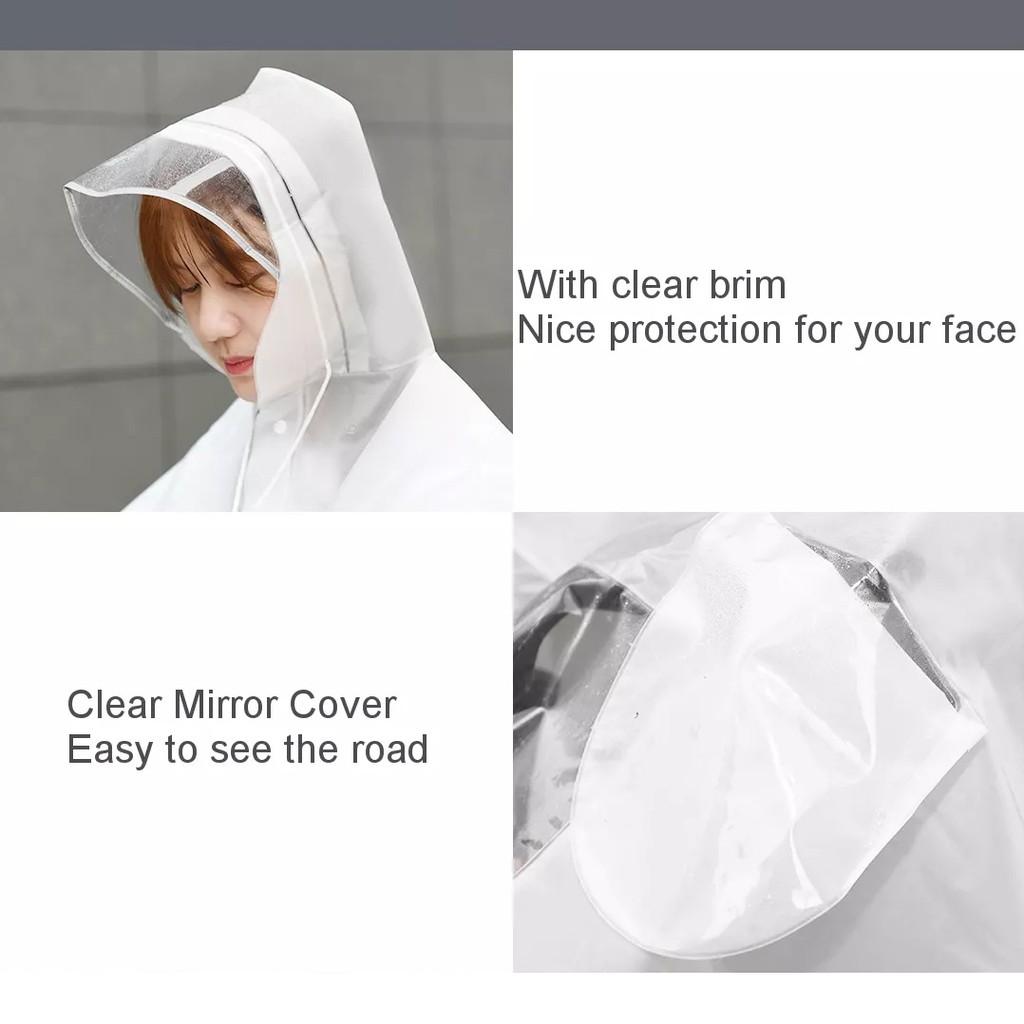 From Xiaomi Youpin Qualitell Áo Mưa Màu Trắng Dày Chống Thấm Nước Thiết Kế An Toàn Chất Lượng Cao Dành Cho Nam Nữ