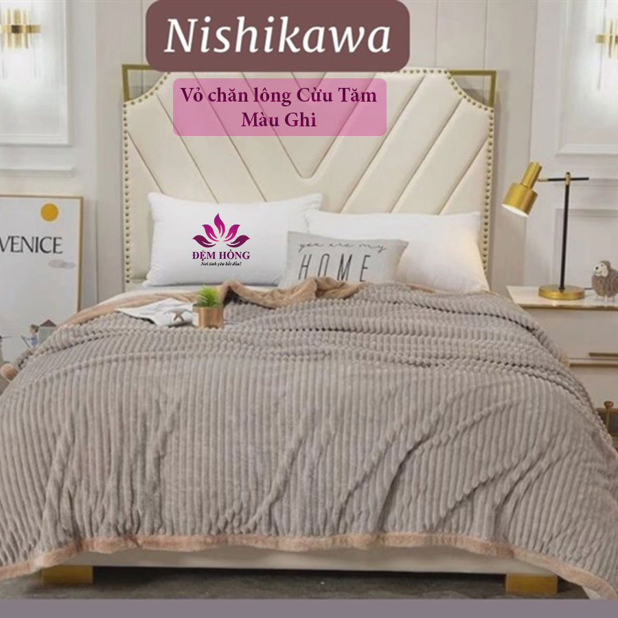 Vỏ chăn lông cừu tăm Nishikawa đắp 4 mùa
