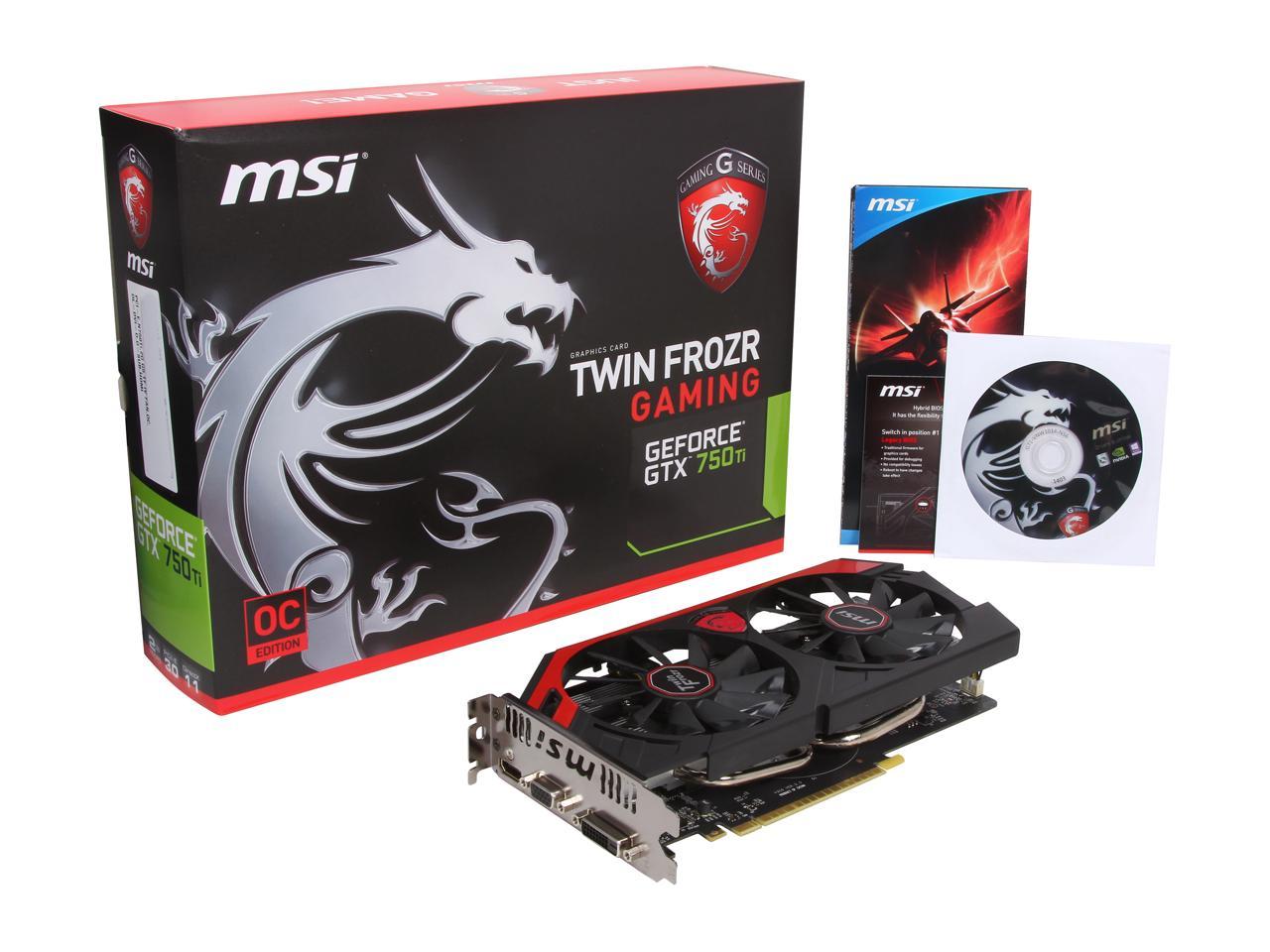 Card màn hình M-S-I GTX 750Ti 2gb 128 bits GDDR5 - VGA Card - GPU NVIDIA - Thẻ đồ hoạ - Đã sử dung như mới