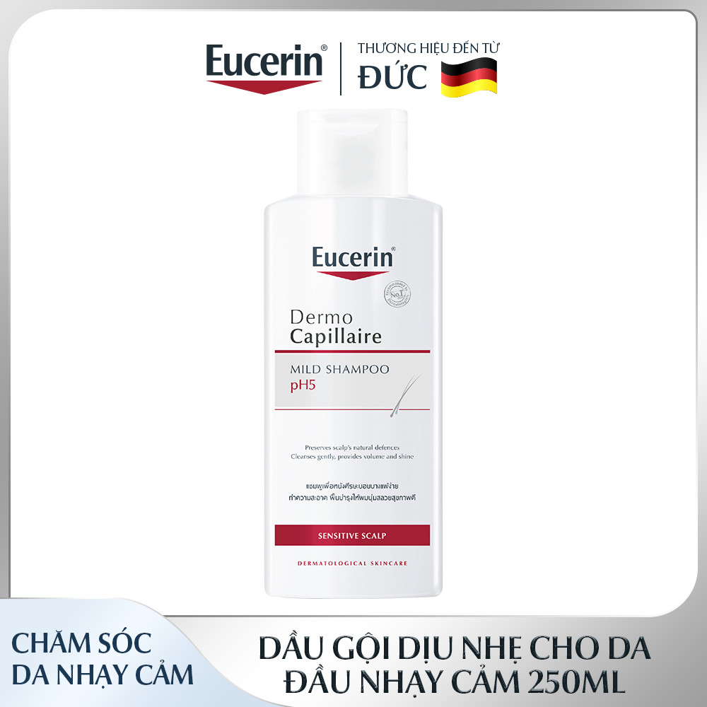 Dầu gội cho da đầu nhạy cảm Eucerin pH5 Mild Shampoo 250ml