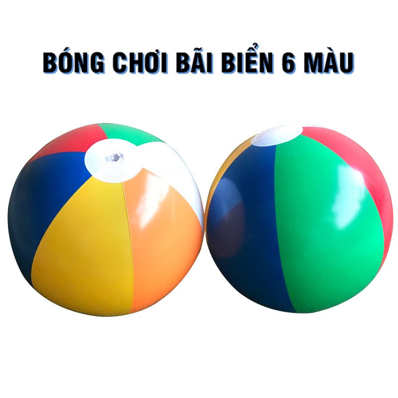 Bóng chơi bãi biển PVC cho bé 6 màu