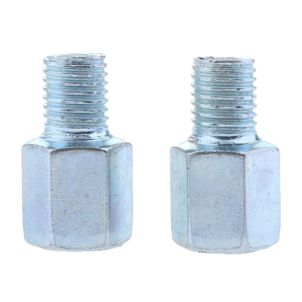 4X Scooter Mirror Adapters 2 Pcs 10mm Female to 10mm Male + 2Pcs 10mm Male to 10mm Female for Motorcycle - 10mm L-H Thread / 10mm R-R Thread