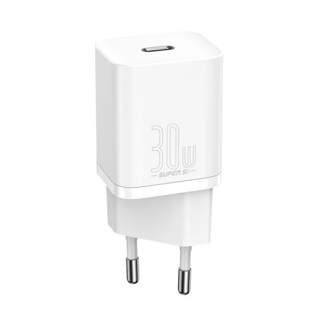 Củ sạc nhanh Baseus Super Si Quick Charger 30W dùng cho iPhone/ Samsung/ OPPO ( Type C, PD/ QC3.0 ) - Hàng chính hãng