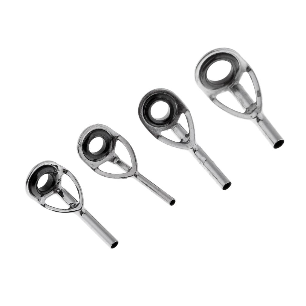 29pcs Durable Fishing Rod Guides Tip Ceramic Eye Ring Stainless Steel Frame