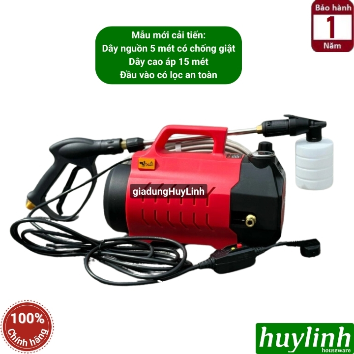 [Chống giật] Máy xịt rửa xe Chỉnh Áp Sasuke SSK-230 PLUS  - Công suất 2300W - Áp lực 150 bar - Motor lõi đồng 100%