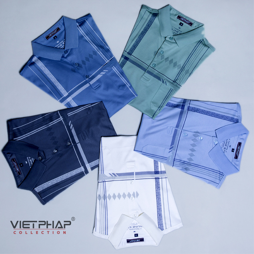 Áo Thun Cotton Lạnh Cao Cấp VIỆT PHÁP / Form Luxury - Chất liệu cotton co dãn và thấm hút mồ hôi tốt 31774