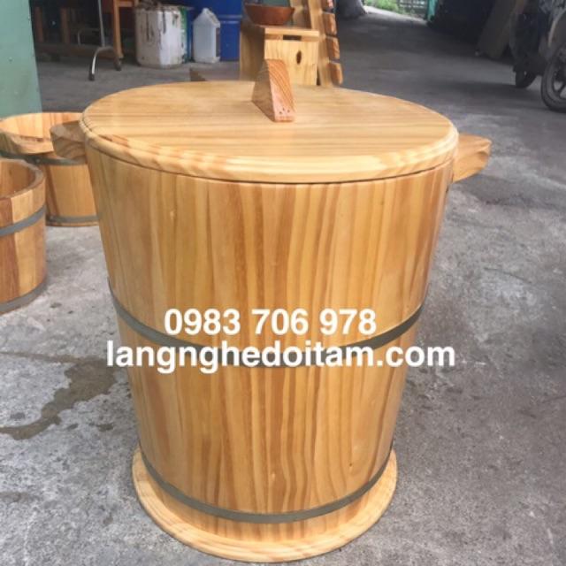 Thùng gỗ đựng gạo phong thuỷ 20ky ( gỗ nhập )