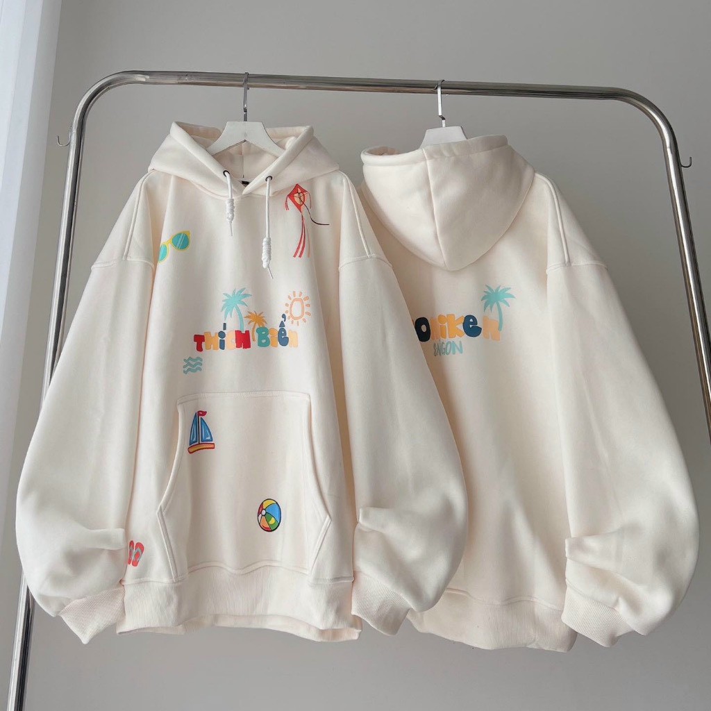ÁO HOODIE - ÁO KHOÁC NỈ NGOẠI Dây full zip  HOOIDE MỚI in THÍCH BIỂN