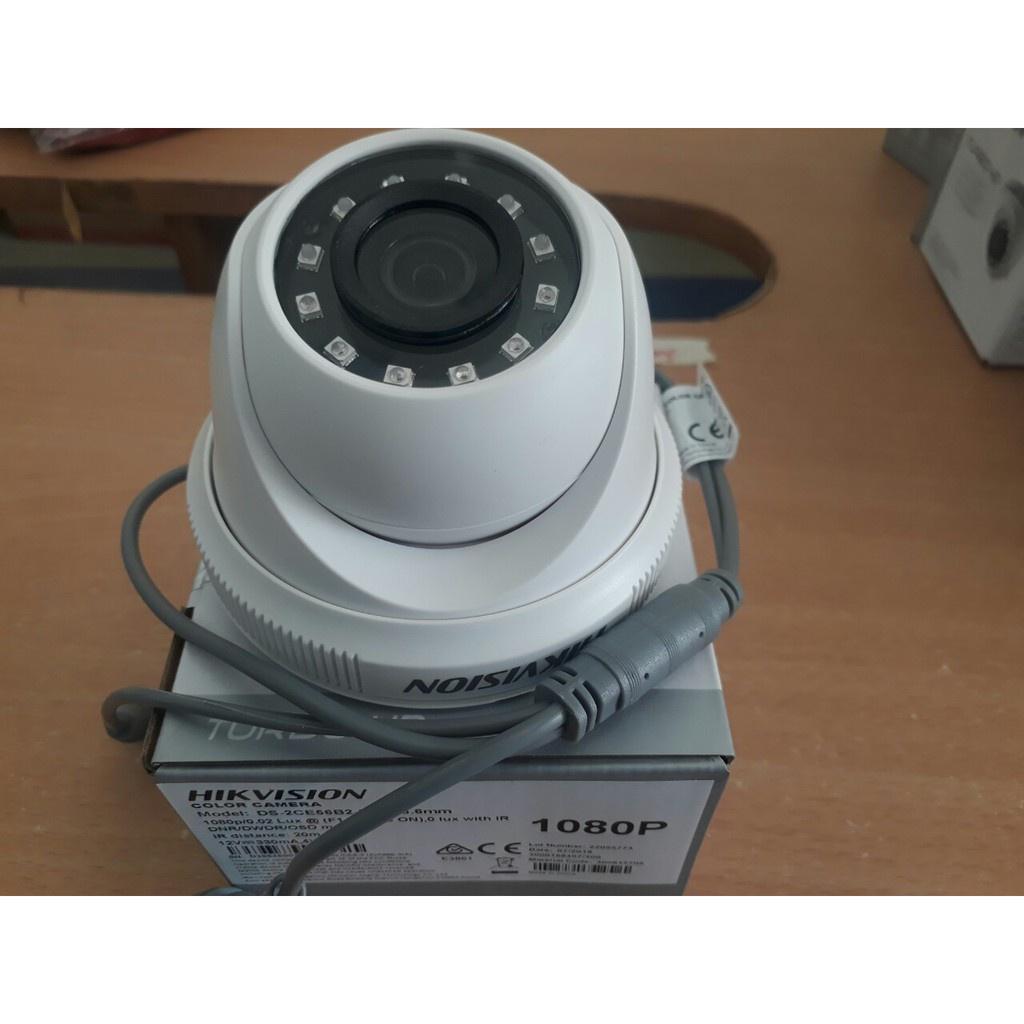 Top camera dome Hikvision DS-2CE56B2-IPF dùng ốp trần trong nhà quan sát hình ảnh 2.0MP Full HD