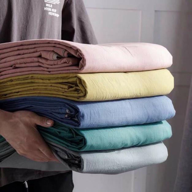 Bộ Ga Gối Cotton Tici Hàn Quốc - Không bai Không Xù, đủ size drap nệm