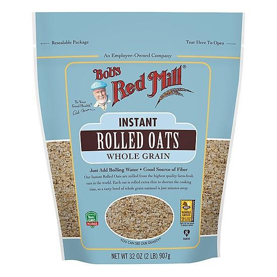 Yến Mạch Bob's Red Mill - Rolled Oats (instant, old fashioned, extra thick) Nhập Khẩu Mỹ