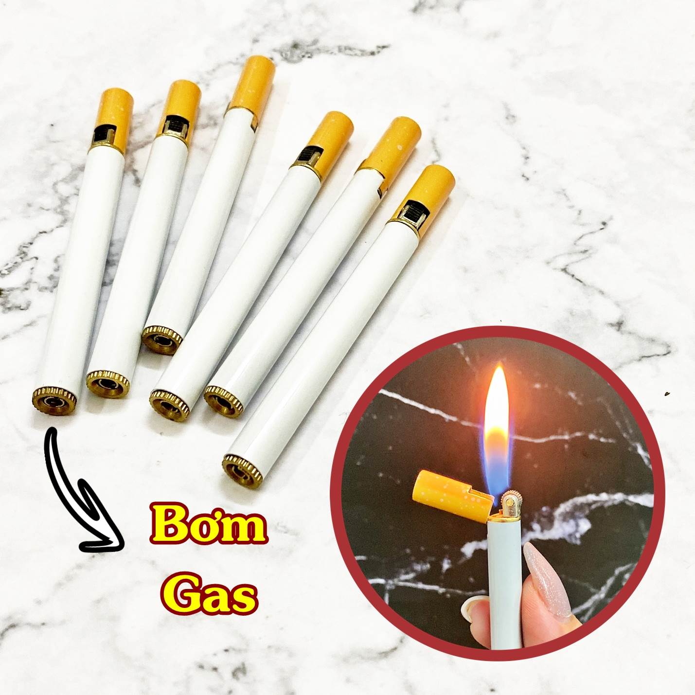 Hộp Quẹt-Bật Lửa Gas Đá Hình Điếu Thuốc Bỏ Vừa Hộp Thuốc, Nhỏ Gọn, Tiện Lợi - batluatany