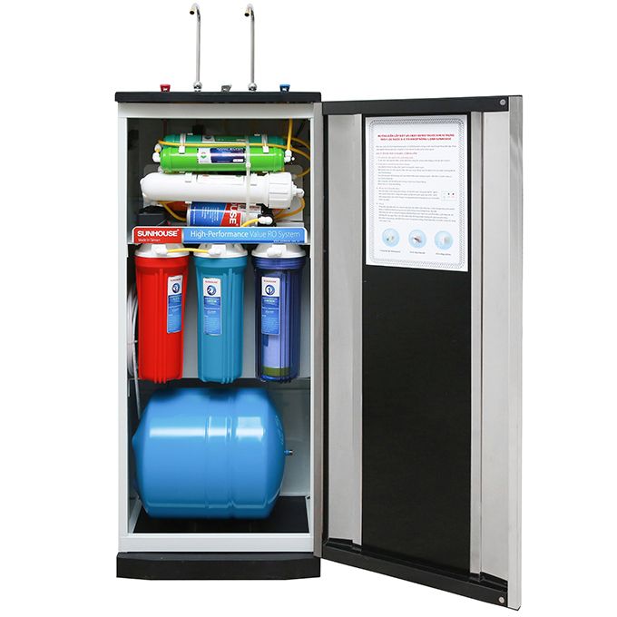 Máy Lọc Nước R.O Tích Hợp Nóng Lạnh 10 Lõi Sunhouse SHR76210CK - Hàng chính hãng