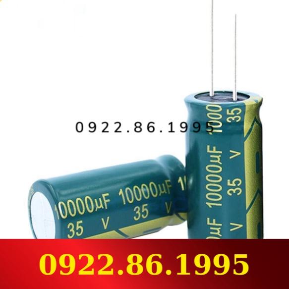2 Cái/lốc Tụ Điện Điện Phân Nhôm 35V 10000Uf 18*35Mm Trở Kháng Thấp Tần Số Cao 10000Uf 35V 35v10000uf 20% hàng mới