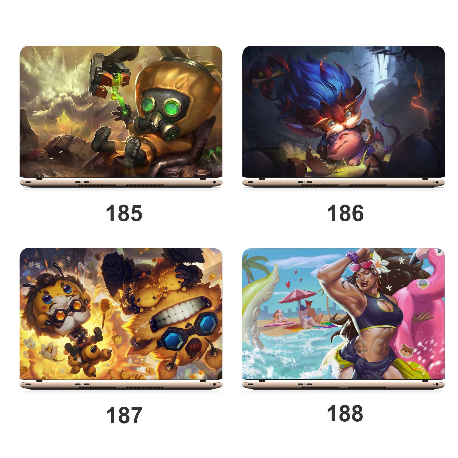 Mẫu skin dán decal laptop LMHT Galio, Gangplank, , Garen, Gnar, Gragas, Graves, Gwen, Hecarim, Heimerdinger, Illaoi, Irelia, Ivern, Janna 161 - 200