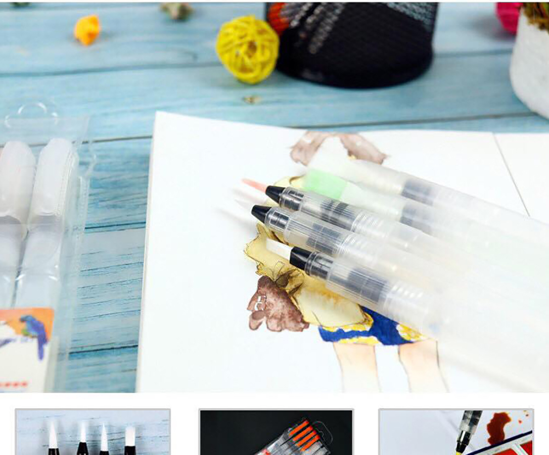 Bộ Bút Vẽ Màu Nước, Cọ Vẽ WaterBrush Set 3 Cây / Set 6 Cây - Giao Màu Ngẫu Nhiên
